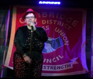 Janine Booth at Cambridge TUC Winter Warmer 2 December 2106