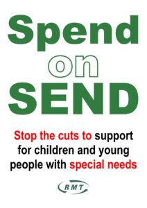 'Spend on SEND' placard